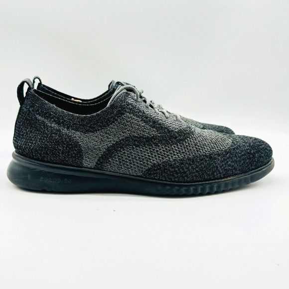 Cole Haan Shoes Mens 13 Gray Stitchlite Wingtip Comfort Casual Dress Zerogrand - Picture 1 of 11